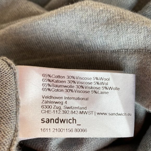 Sandwich light blue summer sweater, L-XL - Picture 4 of 4
